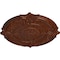 Ekena Millwork Attica Acanthus Leaf Medallion (Canopies up to 4 5/8"), 53 1/2"OD x 3 1/2"P, Burnished Mahogany CM53ATBMC - alternate 3